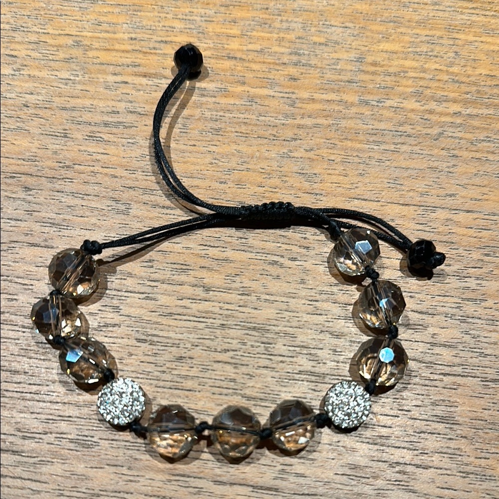White House Black Market Bead & Pave Crystal Bracelet